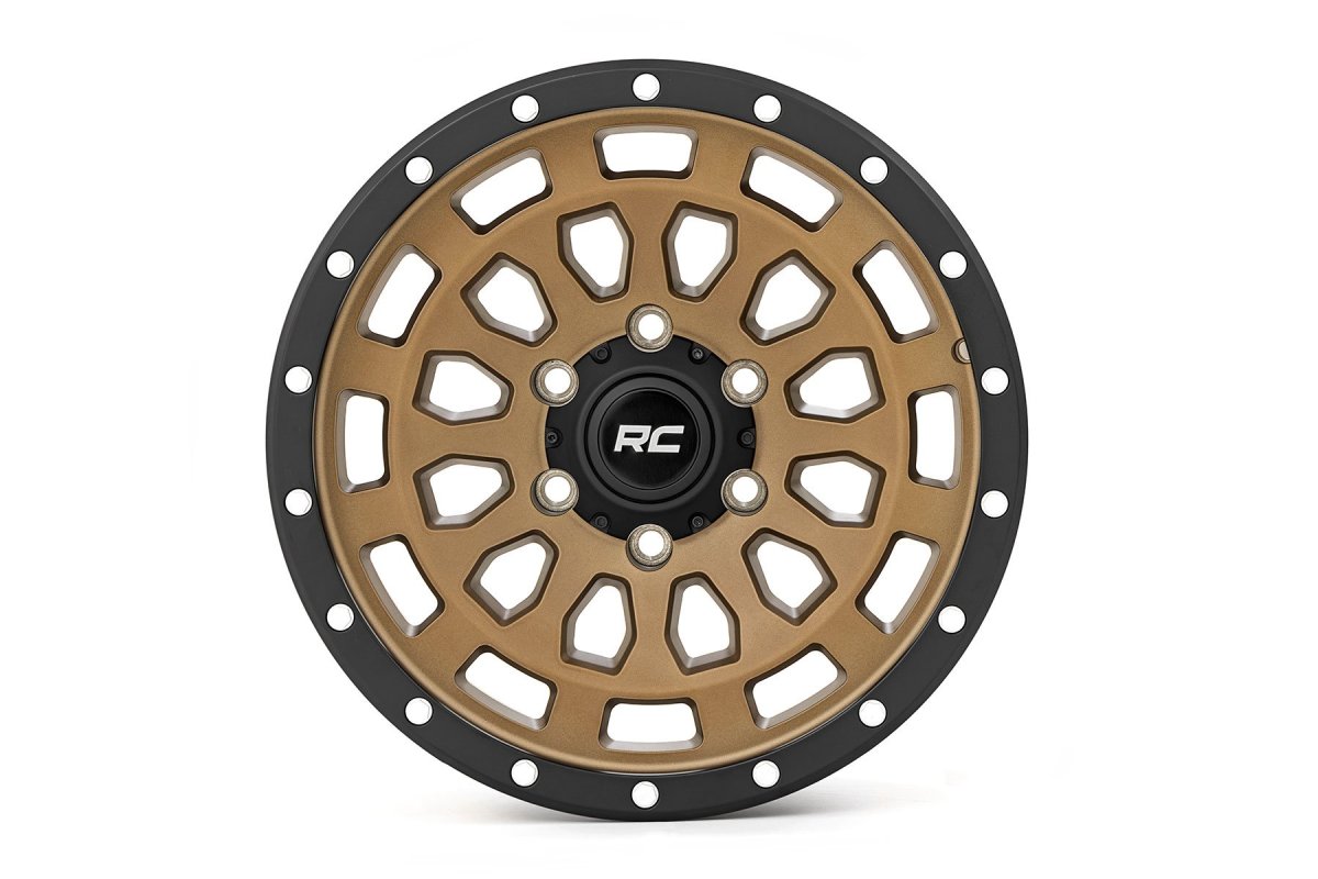 GMC K25/K2500 Pickup Wheel - Rough Country - Simulated Beadlock - Bronze/Black - '70-'72